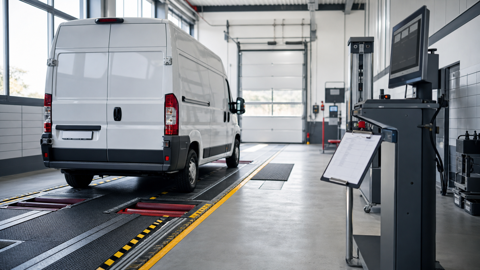 Neutraler Prüfbereich für Fahrzeugprüfungen
